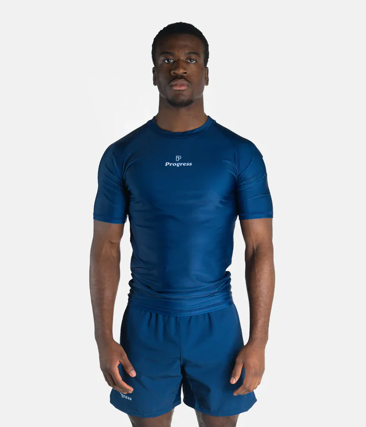 Rashguard Progress Academy Navy Manga Corta