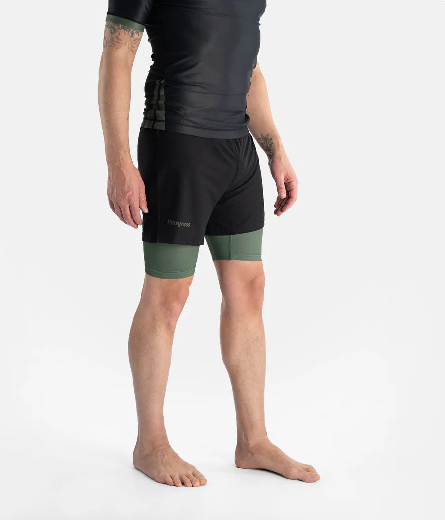 Pantaloneta Progress Academy + Hybrid Black