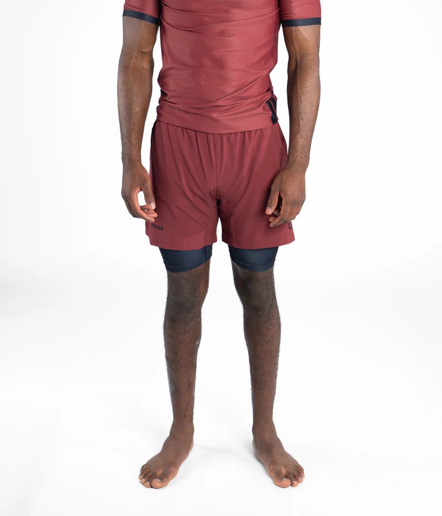 Pantaloneta Progress Academy + Hybrid Maroon