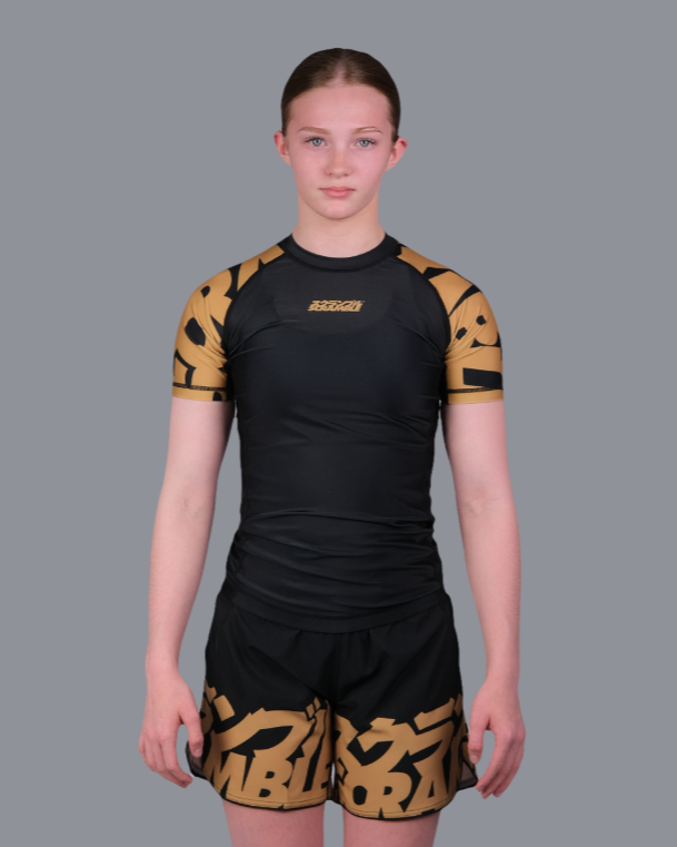 Rashguard de Niño Scramble Baka Gold