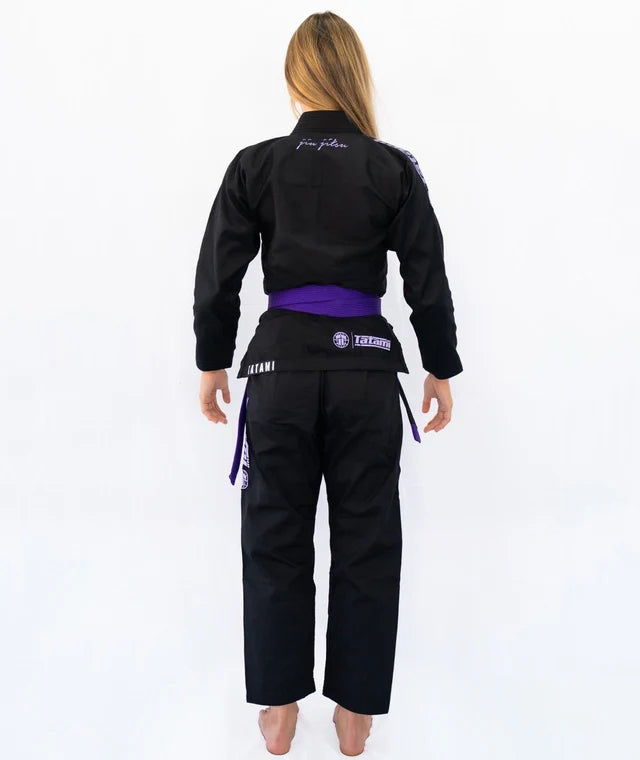 Gi de Mujer Para Jiu Jitsu Tatami Elements Superlite Negro y Morado