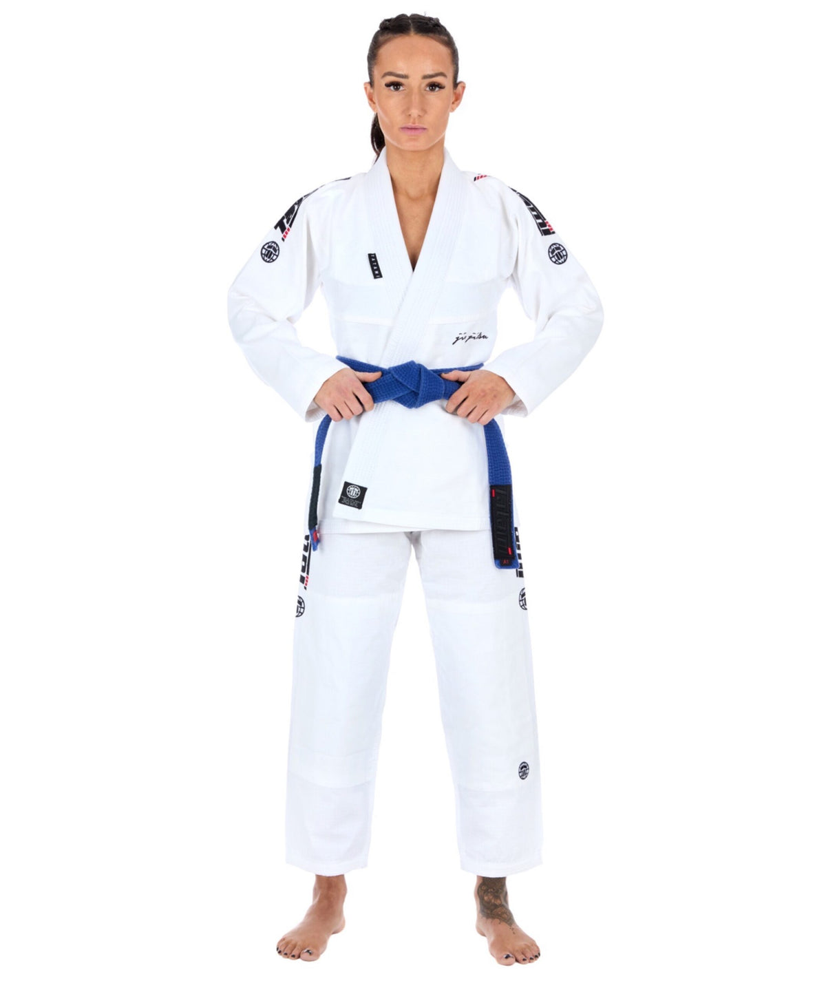 Gi de Mujer Para Jiu Jitsu Tatami Elements Superlite Blanco