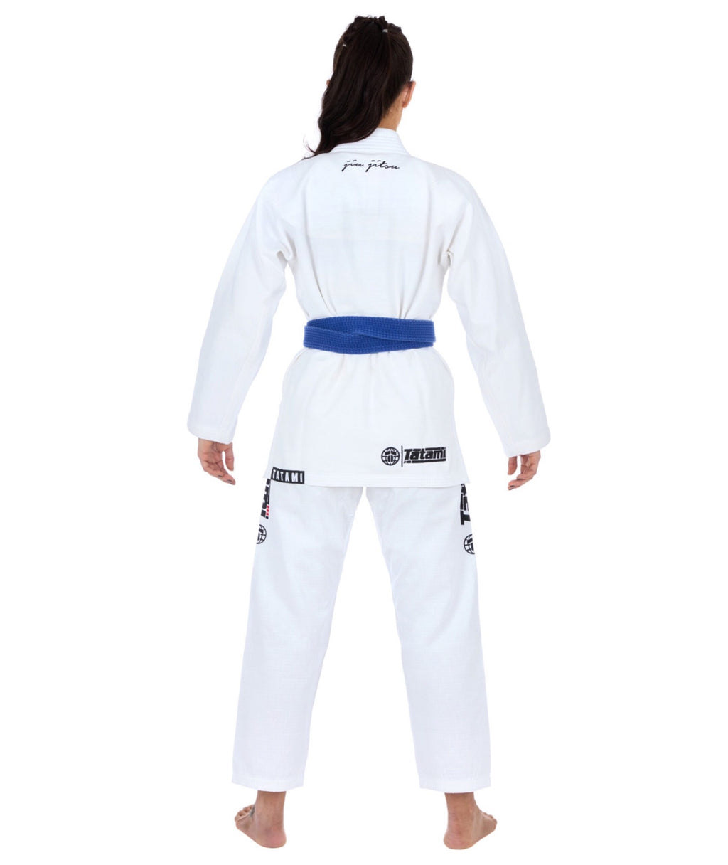 Gi de Mujer Para Jiu Jitsu Tatami Elements Superlite Blanco