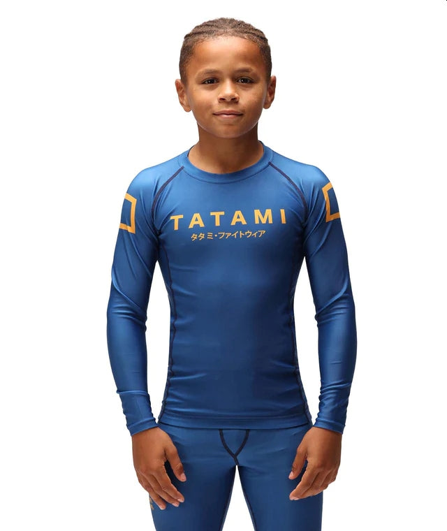 Rashguard de Niño Tatami Katakana Navy Manga Larga