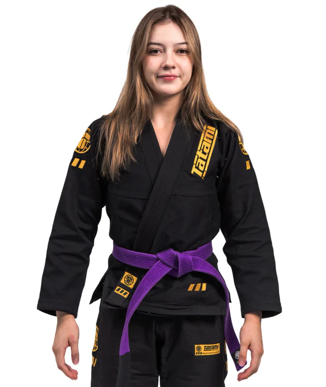 Gi de Mujer Para Jiu Jitsu Tatami Pro Series Black & Champion Gold