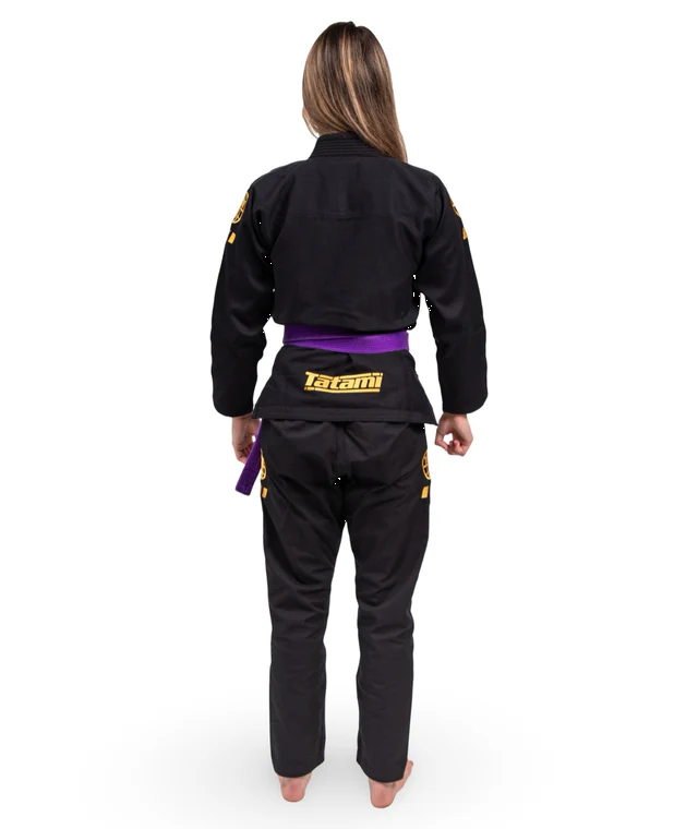 Gi de Mujer Para Jiu Jitsu Tatami Pro Series Black & Champion Gold