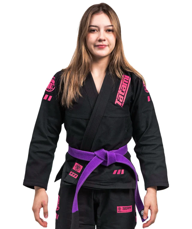 Gi de Mujer Para Jiu Jitsu Tatami Pro Series Black & Wild Rose