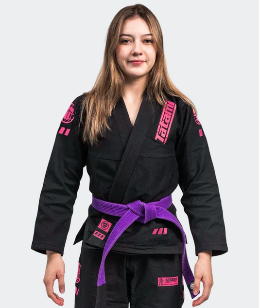 Gi de Mujer Para Jiu Jitsu Tatami Pro Series Black & Wild Rose