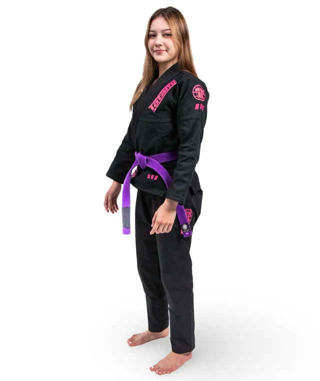 Gi de Mujer Para Jiu Jitsu Tatami Pro Series Black & Wild Rose