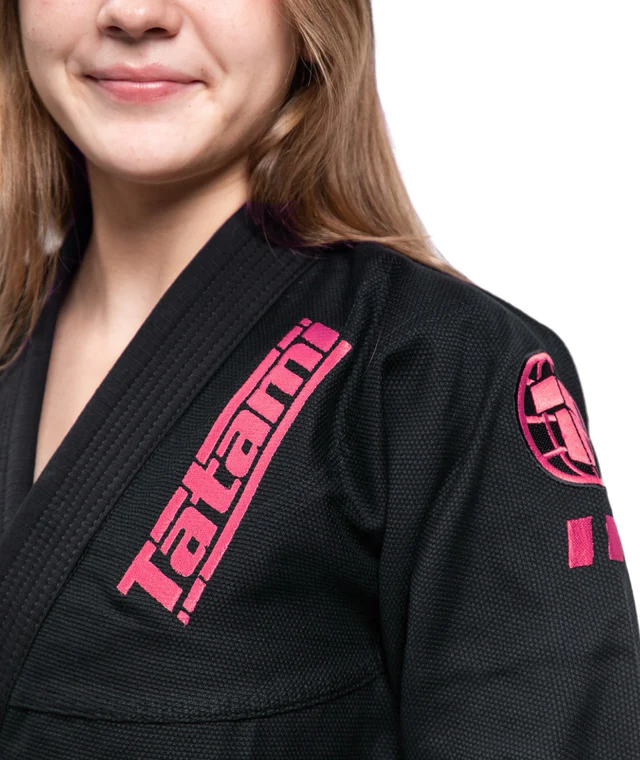 Gi de Mujer Para Jiu Jitsu Tatami Pro Series Black & Wild Rose