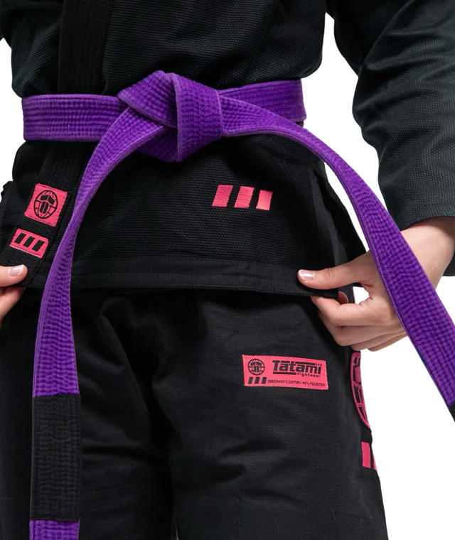 Gi de Mujer Para Jiu Jitsu Tatami Pro Series Black & Wild Rose