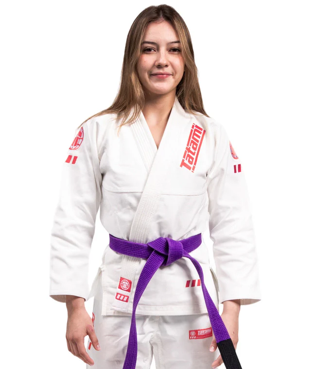 Gi de Mujer Para Jiu Jitsu Tatami Pro Series White & Wild Rose
