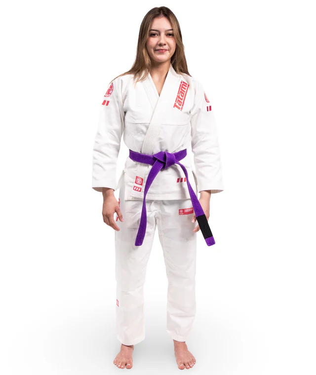 Gi de Mujer Para Jiu Jitsu Tatami Pro Series White & Wild Rose