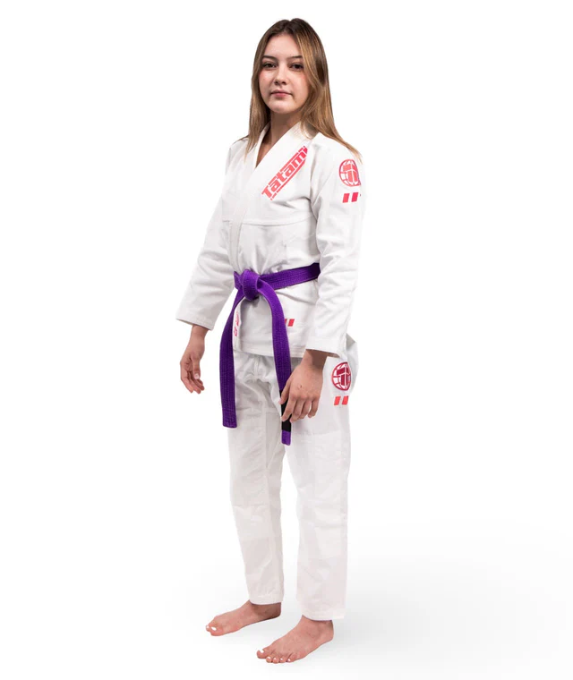 Gi de Mujer Para Jiu Jitsu Tatami Pro Series White & Wild Rose