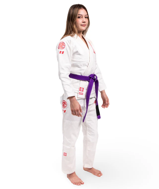 Gi de Mujer Para Jiu Jitsu Tatami Pro Series White & Wild Rose