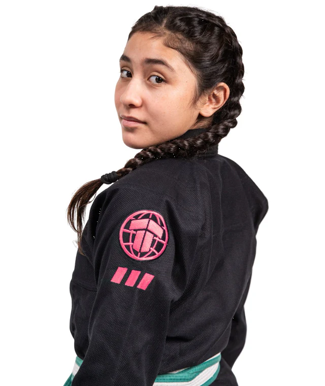 Gi de Jiu Jitsu para Niño Tatami Pro Series - Black & Wild Rose