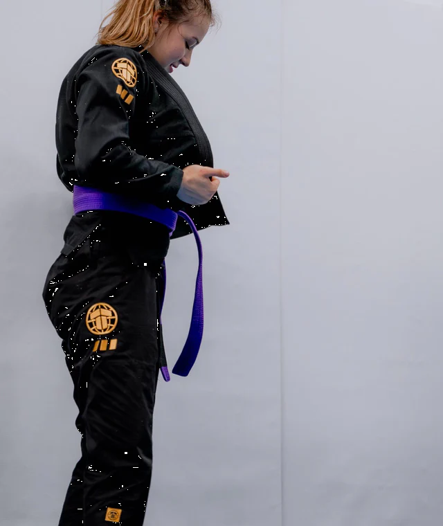 Gi de Mujer Para Jiu Jitsu Tatami Pro Series Black & Champion Gold