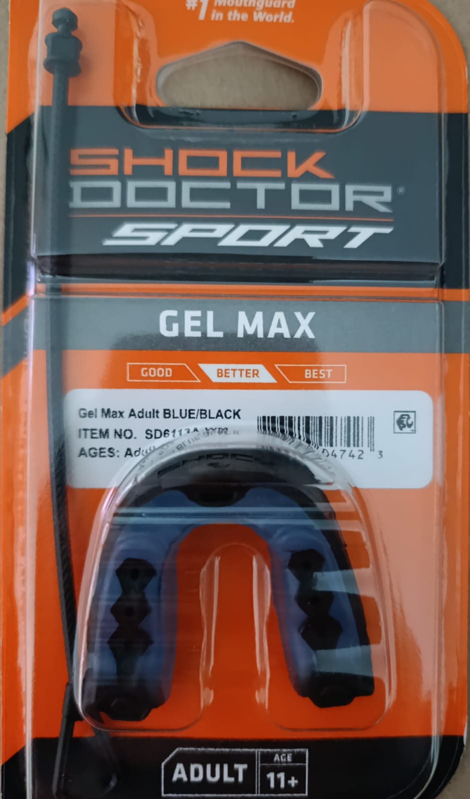 Protector Bucal Shock Doctor Gel Max Negro