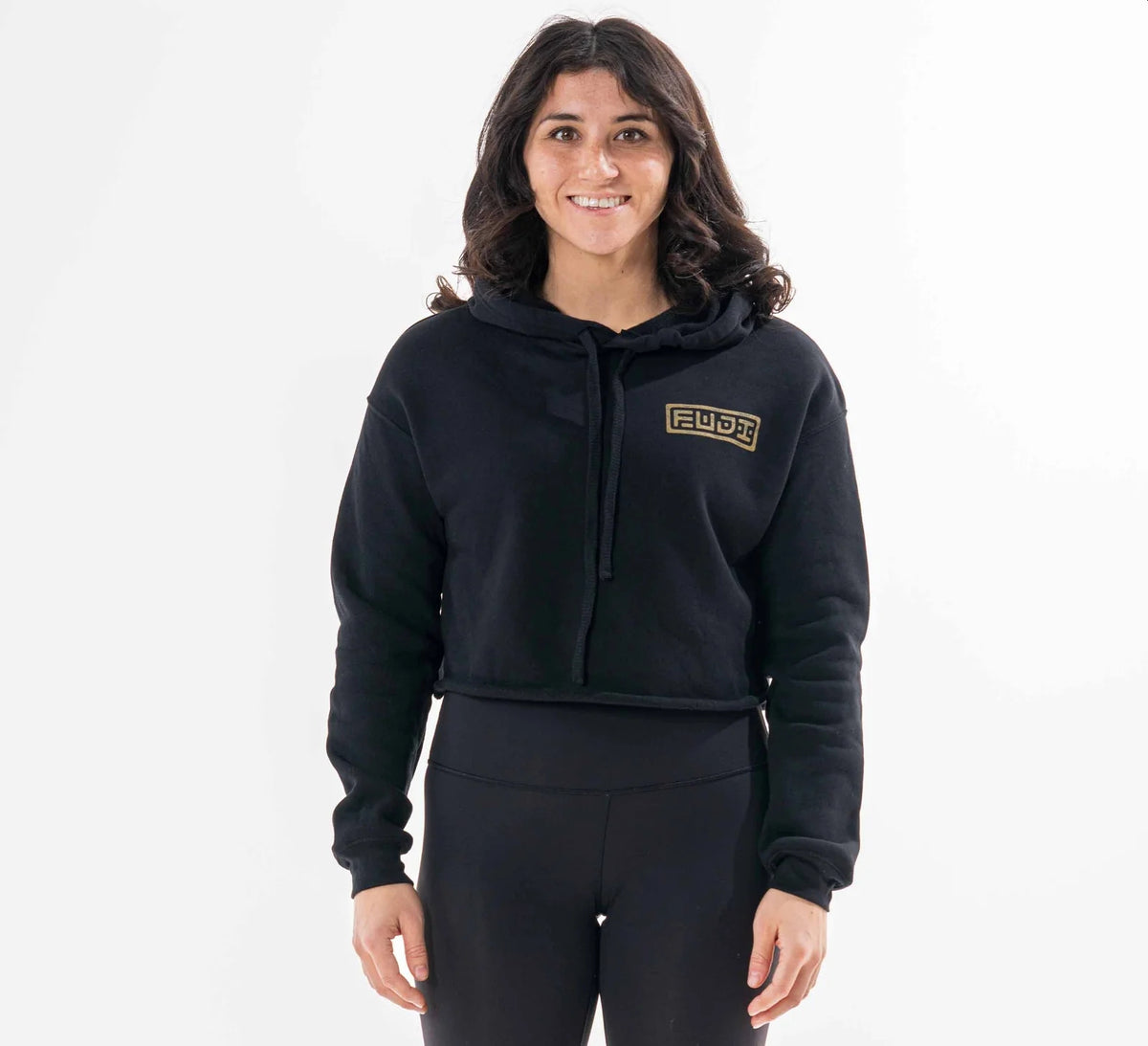 Sudadera de Mujer Fuji Crop Negro