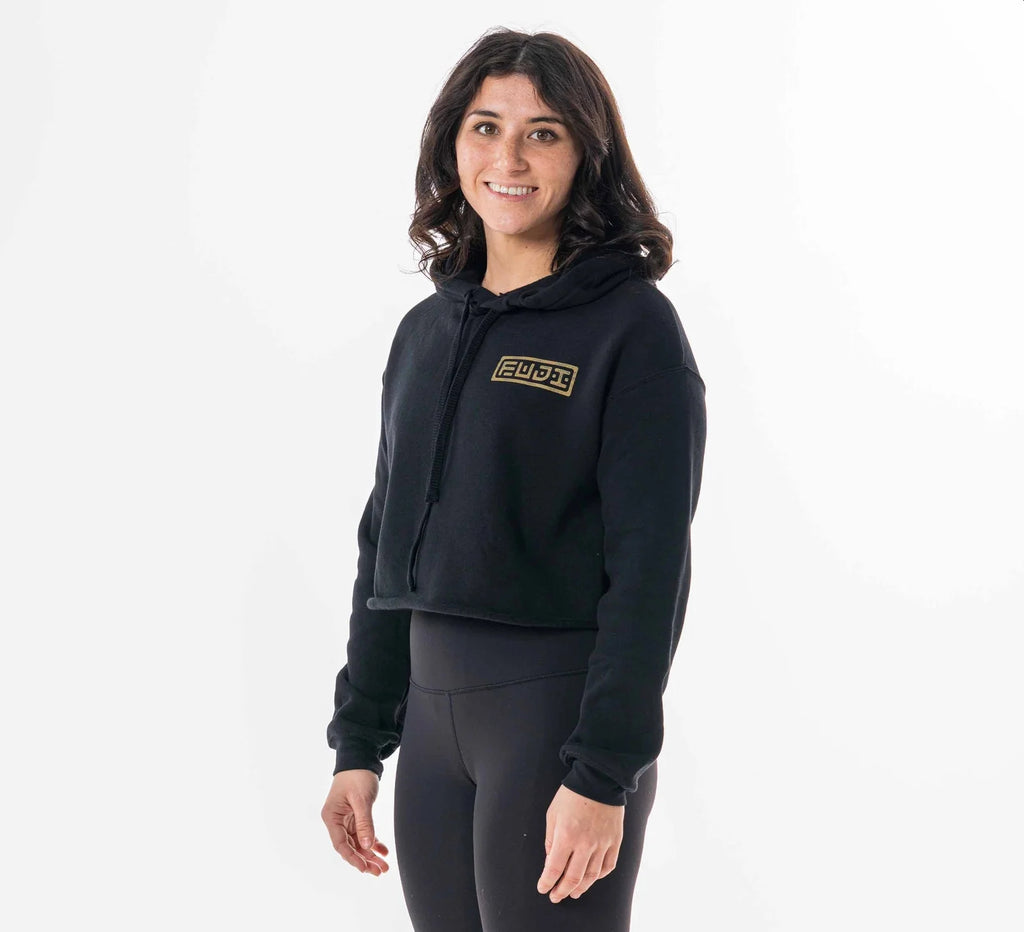 Sudadera de Mujer Fuji Crop Negro