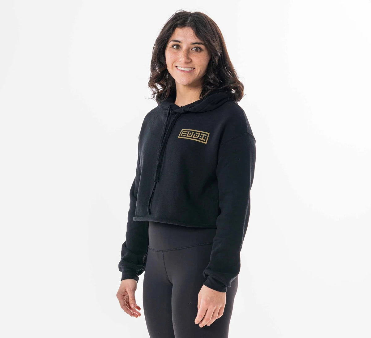 Sudadera de Mujer Fuji Crop Negro