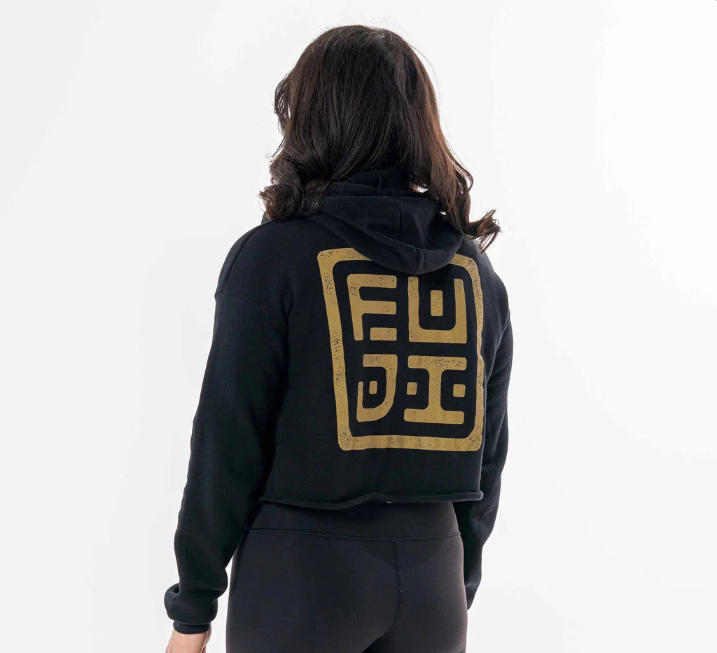 Sudadera de Mujer Fuji Crop Negro