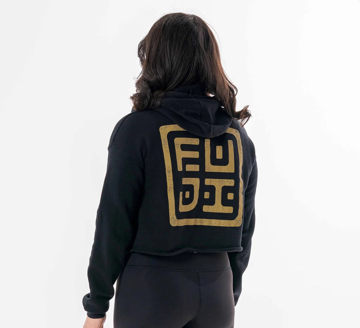 Sudadera de Mujer Fuji Crop Negro